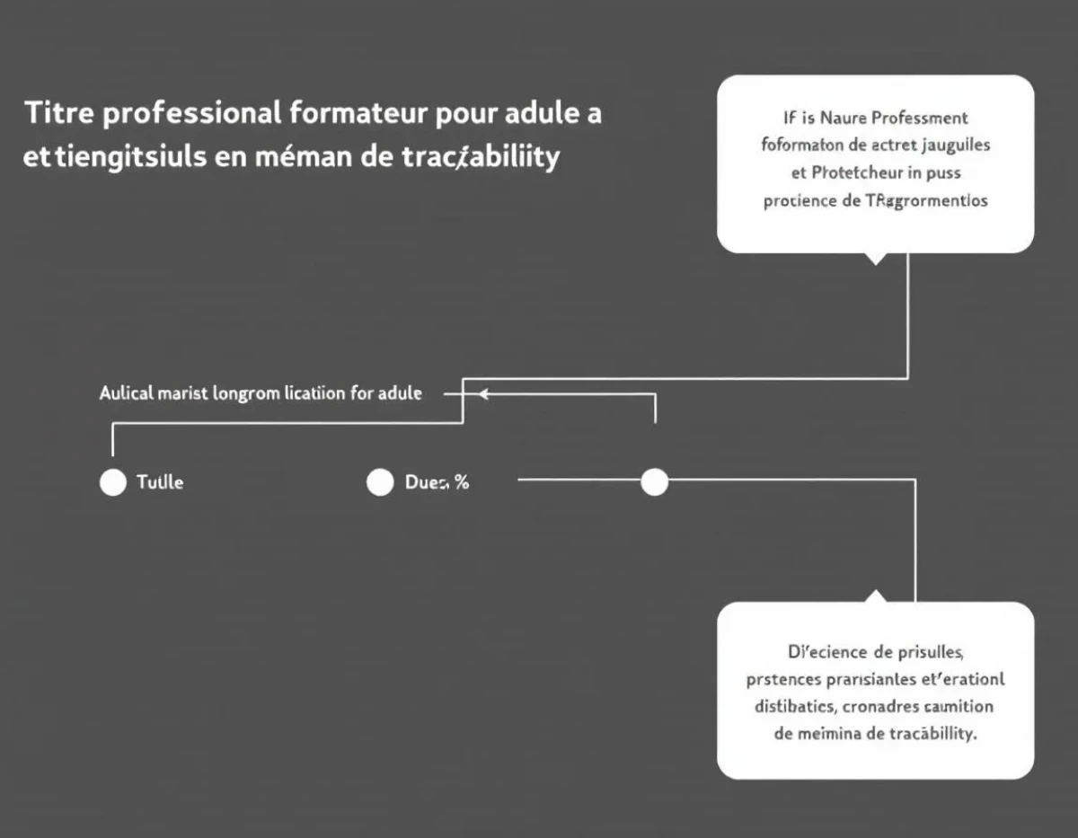 Titre professionnel formateur pour adulte et exigences juridiques en matière de traçabilité